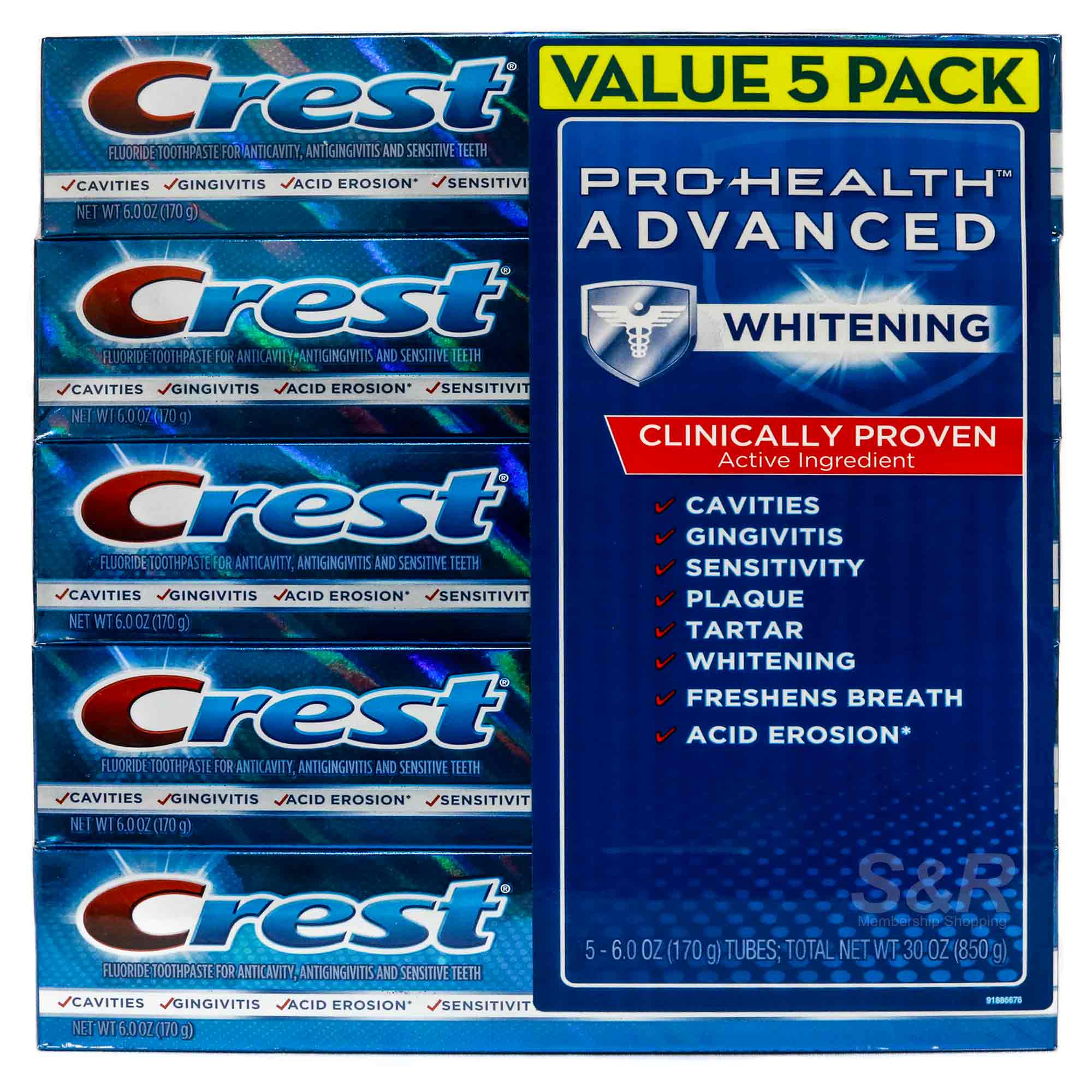 Crest Pro Health Advanced Whitening Toothpaste 5pcs
